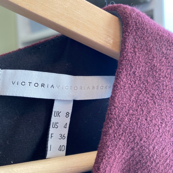 Victoria Beckham Plum Wool Sheath - Picture 2 of 4